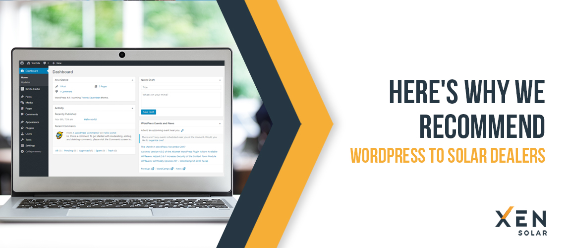 Here's Why We Recommend WordPress To Solar Dealers